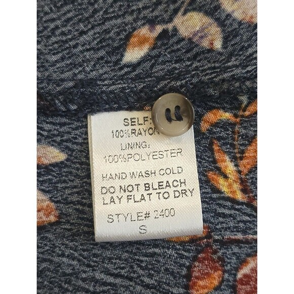 By Together Floral Midi Dress Womens Smalk V Neck Cottagecore Prairie Modest - Picture 7 of 7